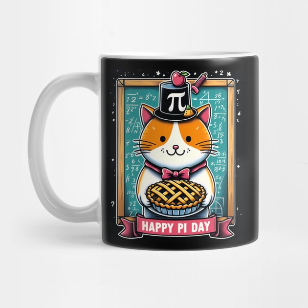 Pi day cat funny Kids, Men and Women and Teachers Math by click2print